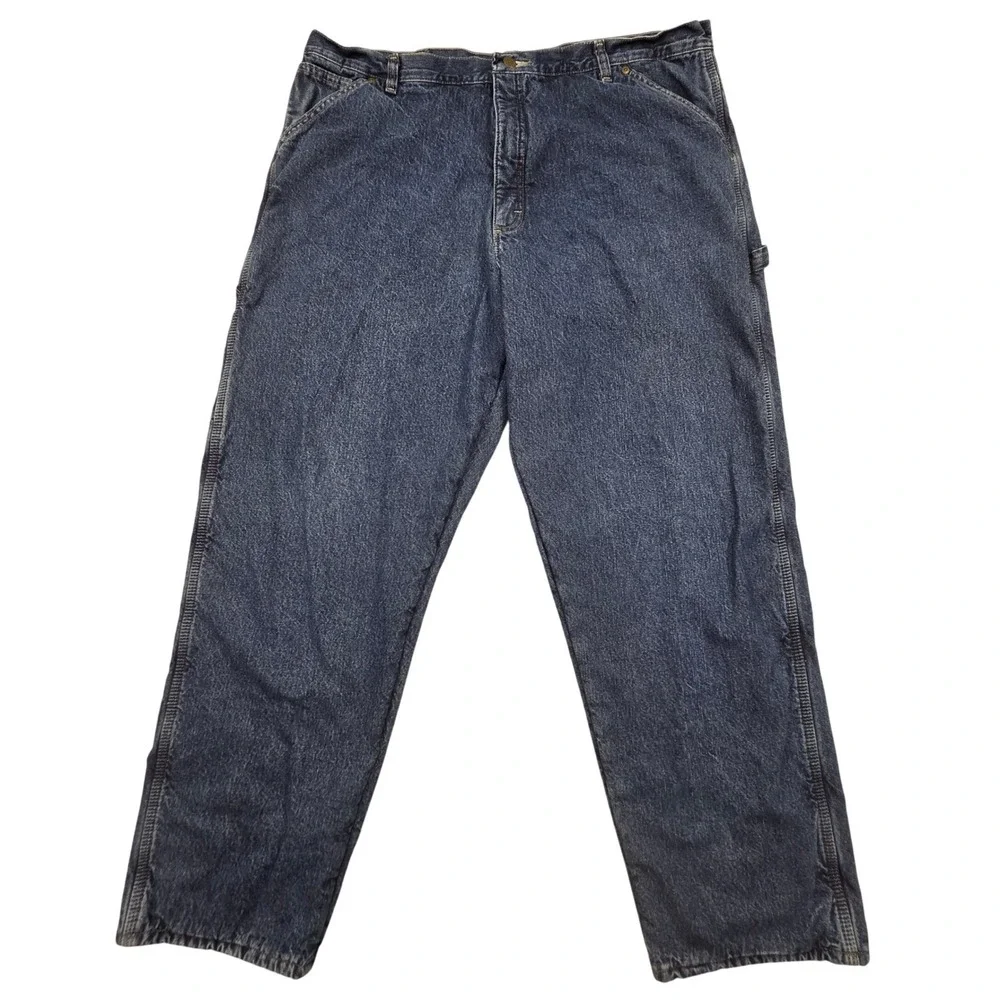 Wrangler‎ Mens Fleece Lined Carpenter Jeans Blue Denim 40x32 94GRWID *READ